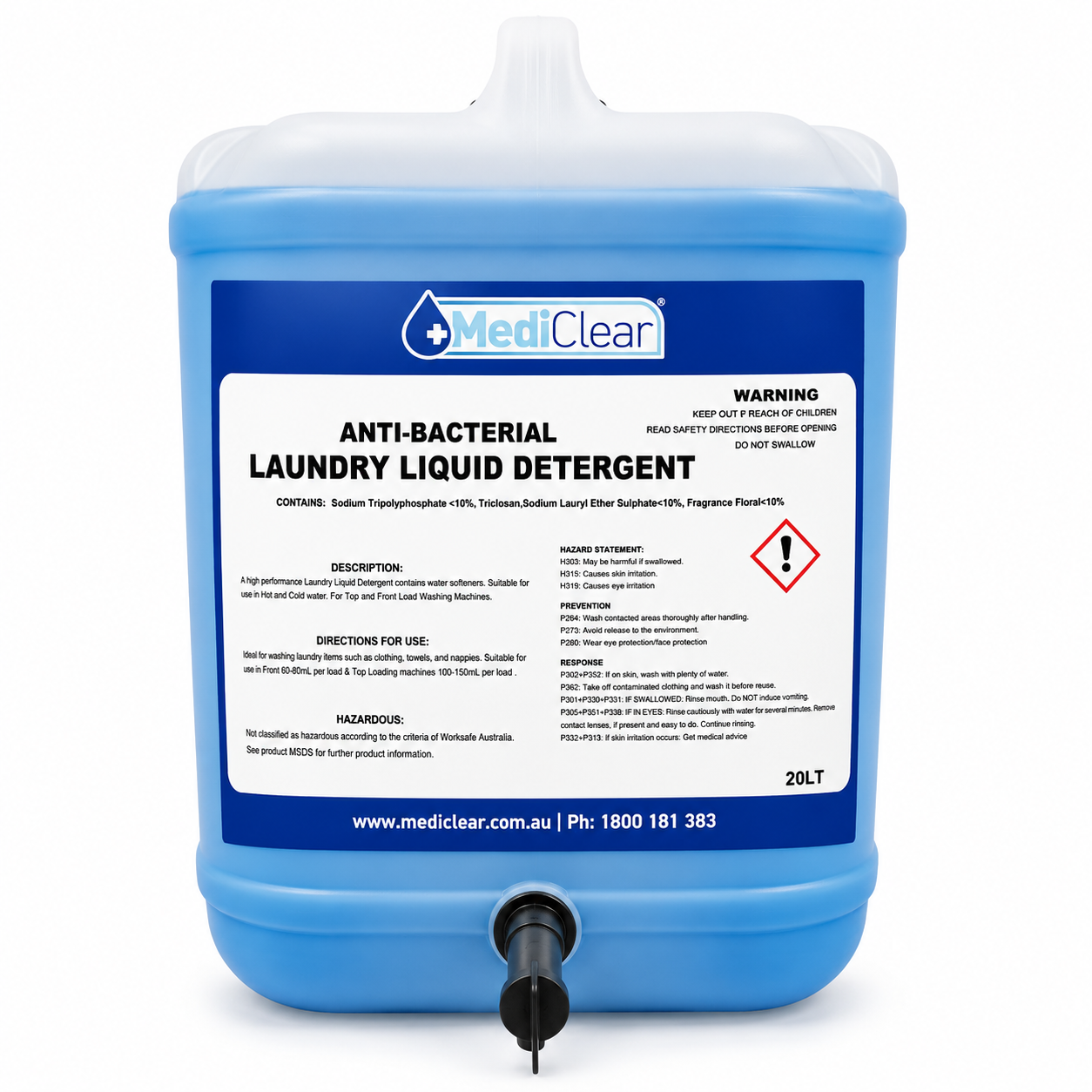 Mediclear Laundry Liquid Detergent - Anti-Bacterial (20L)