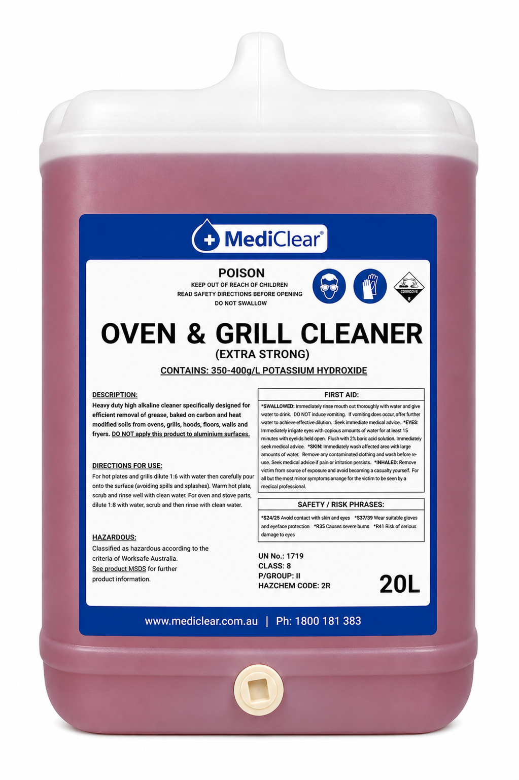MediClear Oven & Grill Cleaner – Heavy Duty (5L & 20L)