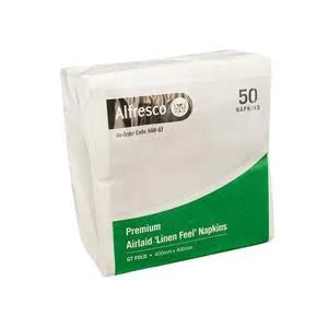 Premium Airlaid GT Fold Napkin Linen Feel White FSC Certified