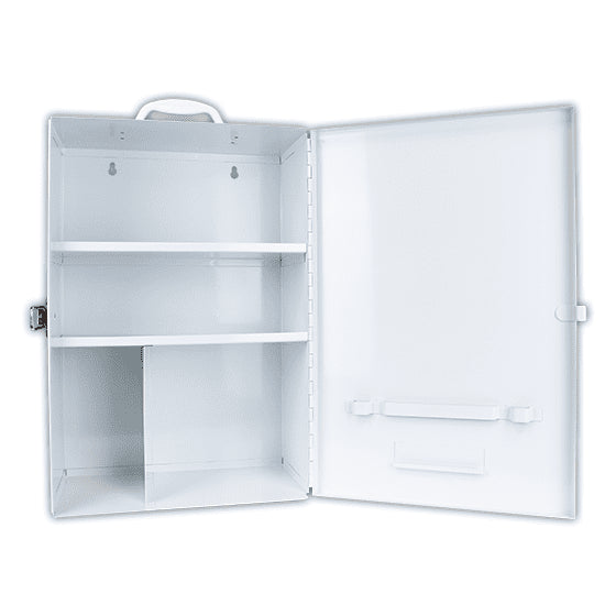 Welding & burn treatment kit - medium metal first aid cabinet side opening (35 × 45 17 cm)