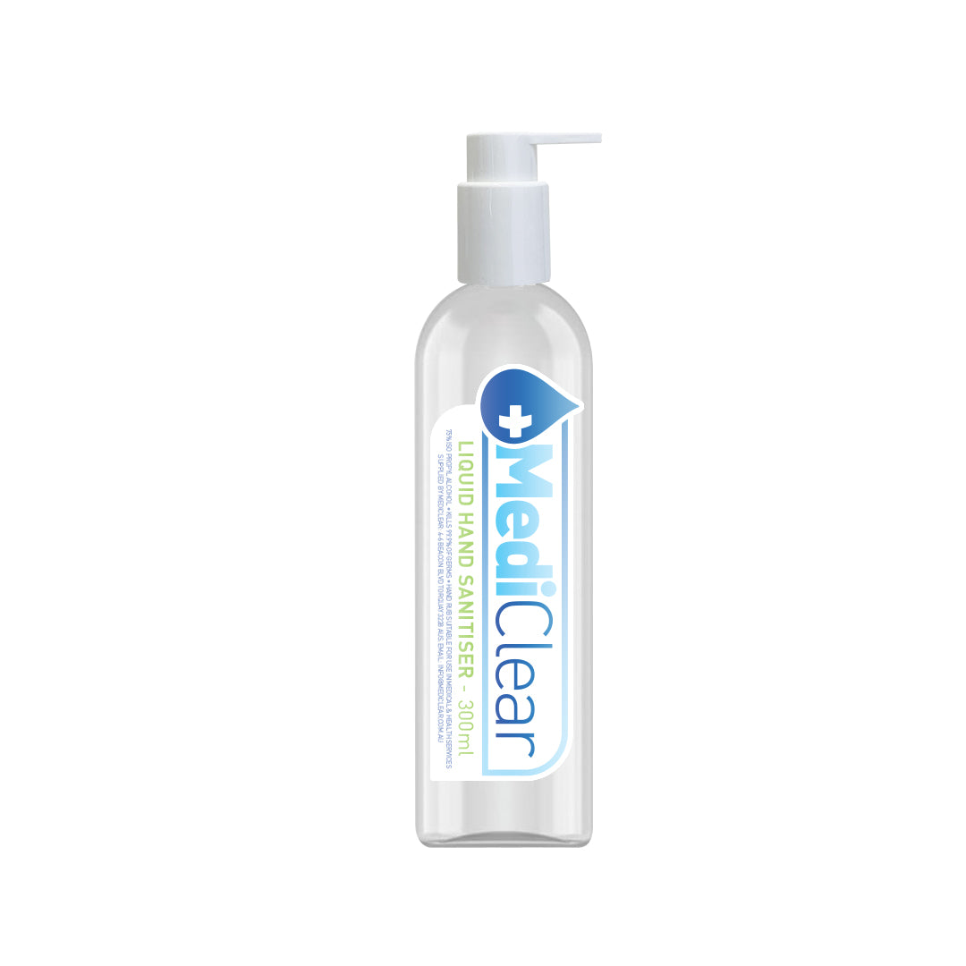Mediclear Liquid Hand Sanitiser - 75% Isopropyl Alcohol, WHO Formula (300ml, 5L & 25L)
