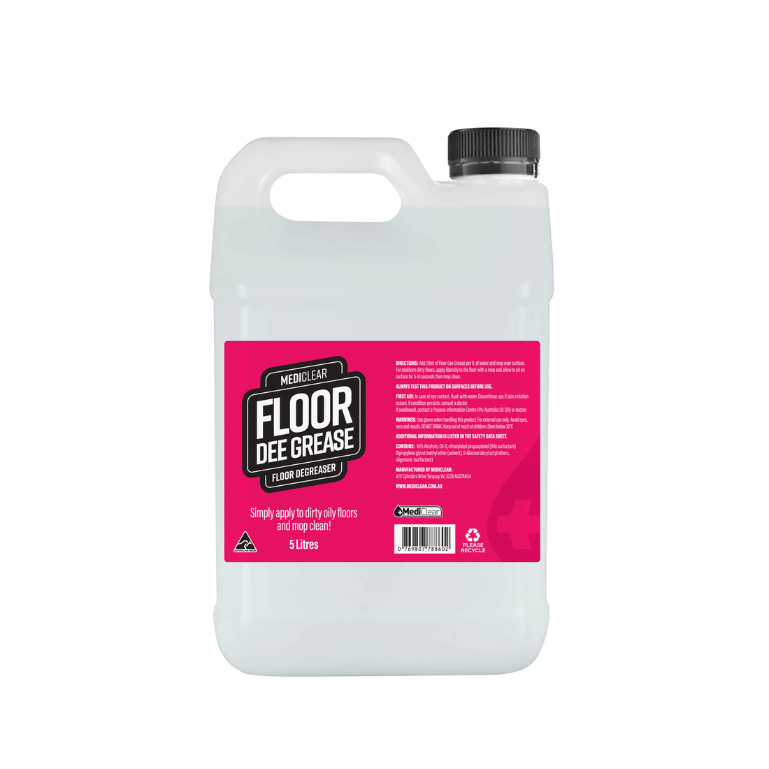Mediclear Floor Dee Grease: The Difference Between a Clean Floor and a Degreased One