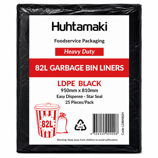 Heavy Duty Black Bin Liners – LDPE (82L, 120L & 240L)