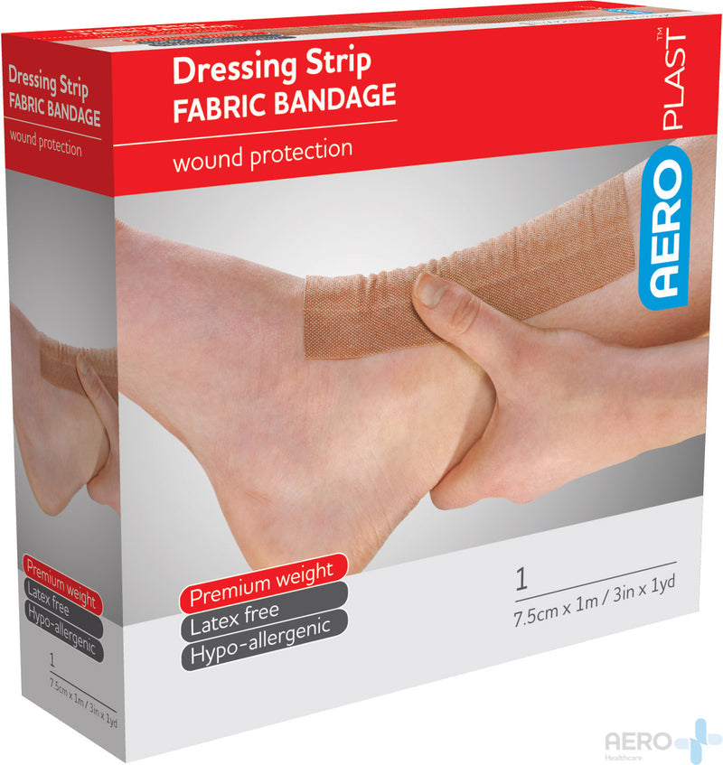 Aeroplast Premium Fabric Dressing Strip 7.5CM X 1M