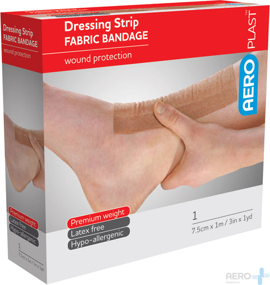 Aeroplast Premium Fabric Dressing Strip 7.5CM X 1M