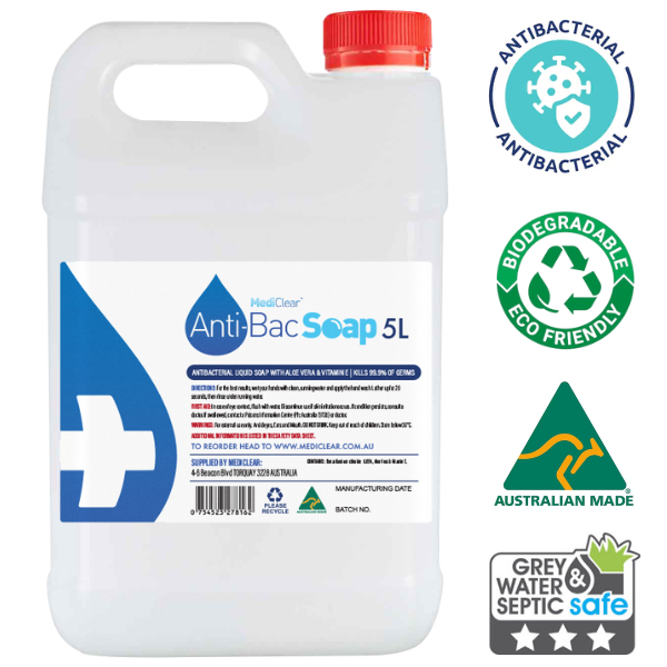 MediClear Anti-Bacterial Liquid Hand Soap – Sensitive Skin Formula (500ml, 5L & 25L)