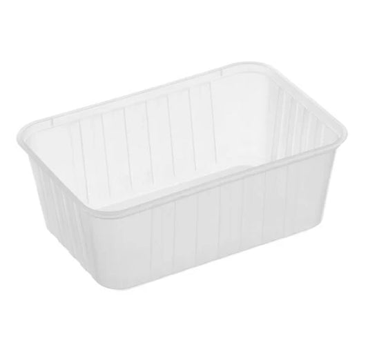 Genfac Ribbed Rectangular Freezer Grade Container 1000ml - Box of 500