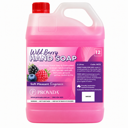 Provada Hand & Body Soap with Glycerine – Wild Berry 5L (Bulk Dispenser Refill)