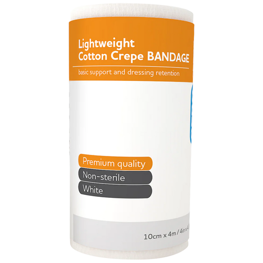AEROCREPE CREPE LIGHT COTTON BANDAGE 10CM X 4M - QTY 12