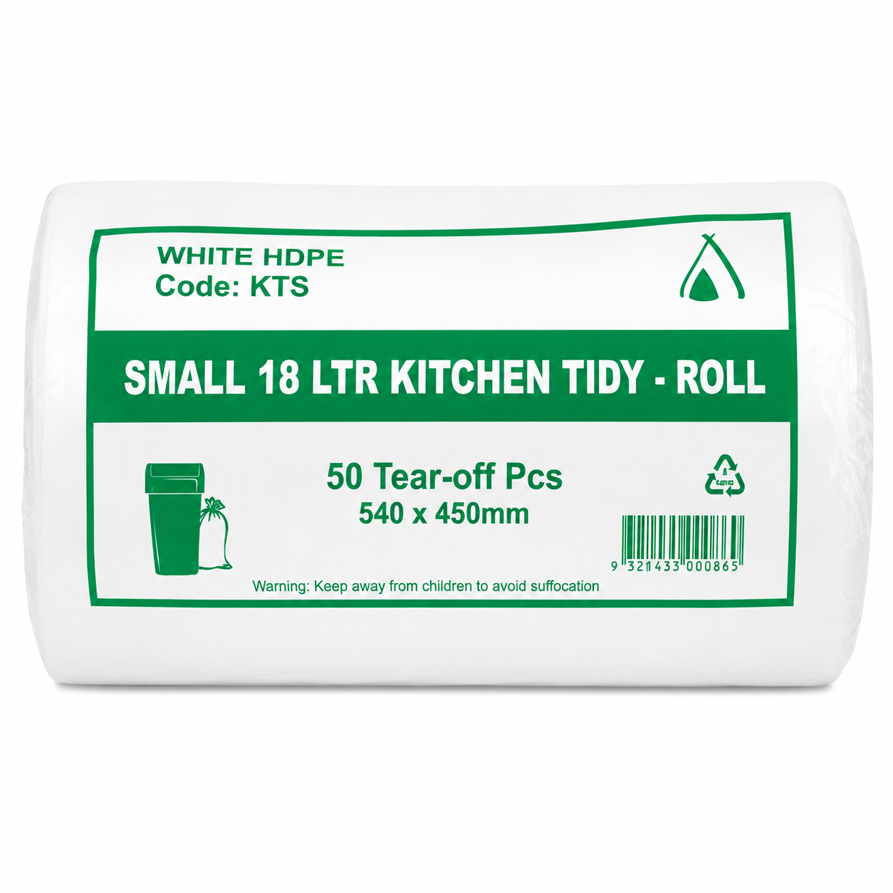 Kitchen Tidy Bin Liners – White HDPE Roll (18L & 36L)