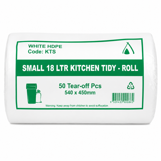 Kitchen Tidy Bin Liners – White HDPE Roll (18L & 36L)