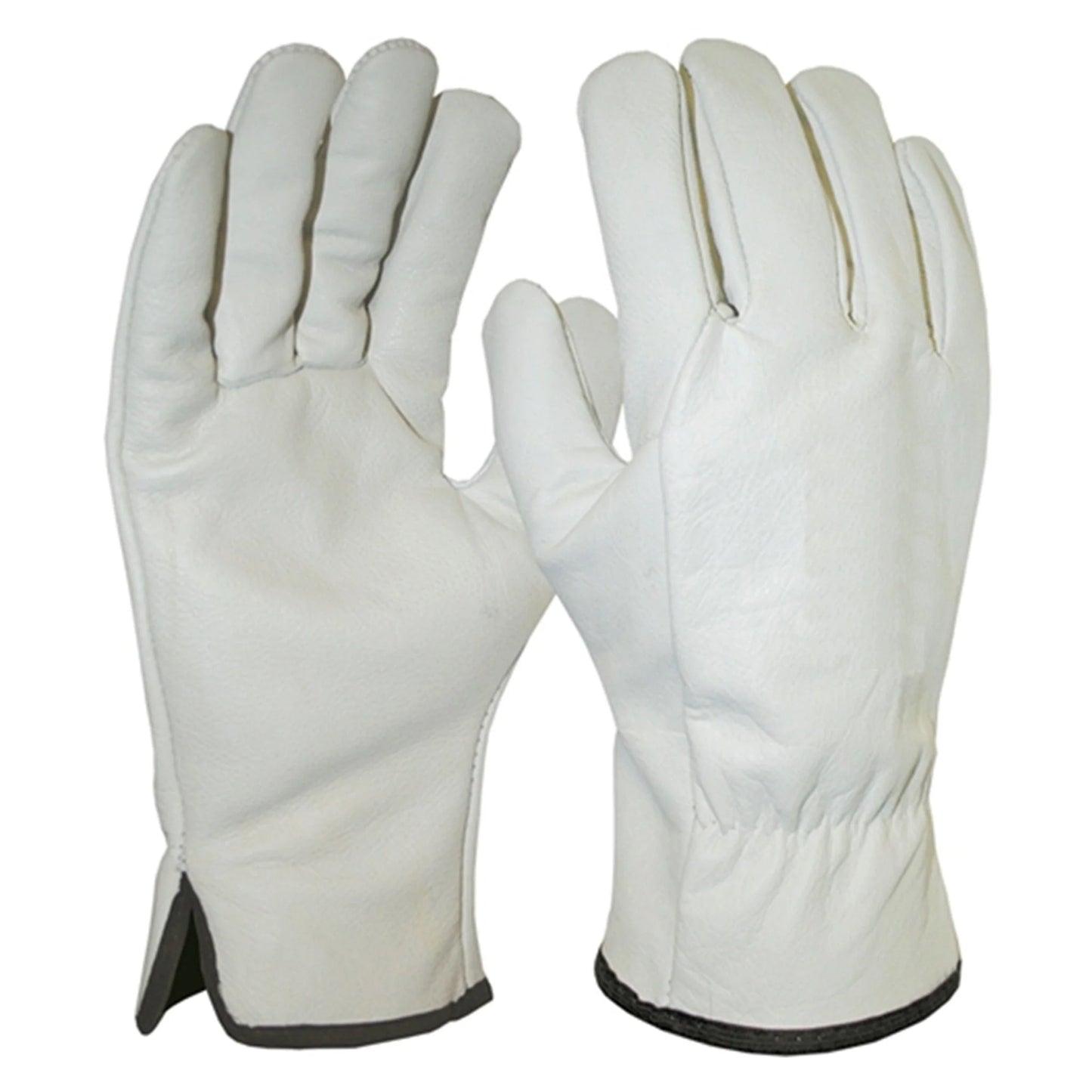 Maxisafe Natural Full-Grain Leather Rigger Glove - Cowhide (S-XL, Single Pair & Pack of 12)