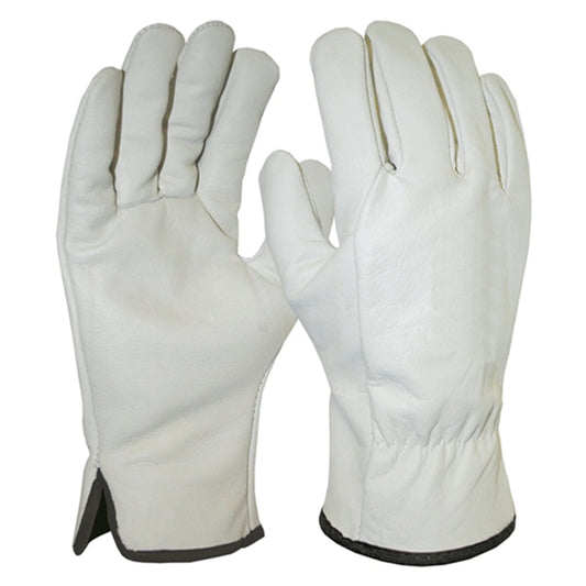 Maxisafe Natural Full-Grain Leather Rigger Glove - Cowhide (S-XL, Single Pair & Pack of 12)