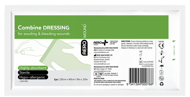 AEROWOUND COMBINE DRESSING 20 X 40CM