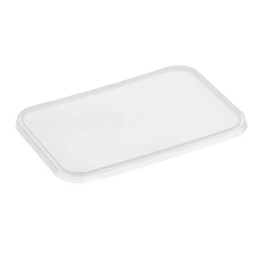 Genfac Ribbed Rectangular Lid Fits 500ml + 1000ml - Box of 500