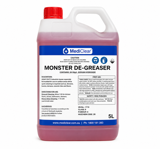 MediClear Monster De-Greaser – Heavy Duty Industrial Cleaner (5L & 25L)
