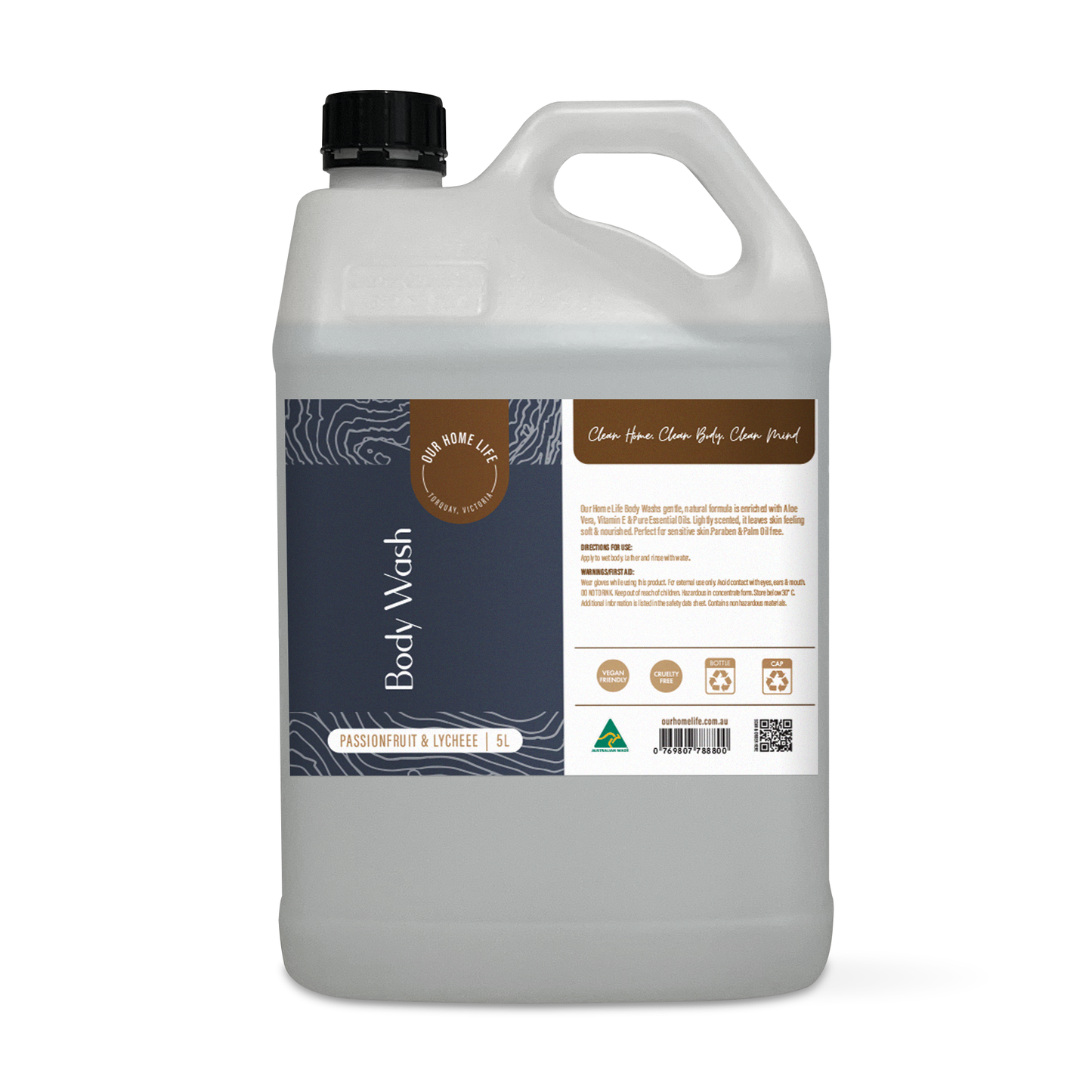 Our Home Life Natural Botanical Body Wash – Aloe Vera & Essential Oil Blend (500ml, 1L, 5L & 25L)