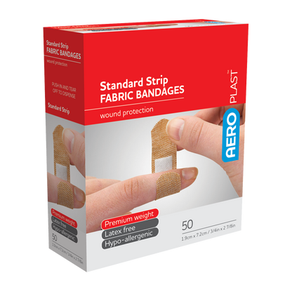 AEROPLAST PREMIUM FABRIC STANDARD STRIP 7.2 X 1.9CM BOX/50 AFP5015