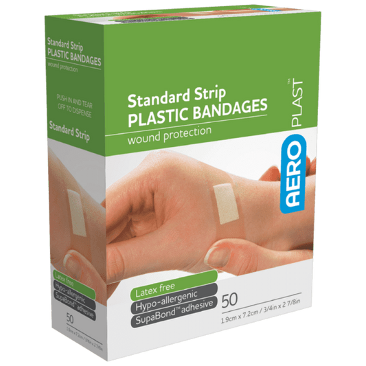 AEROPLAST PLASTIC STANDARD STRIP 7.2 X 1.9CM BOX/50