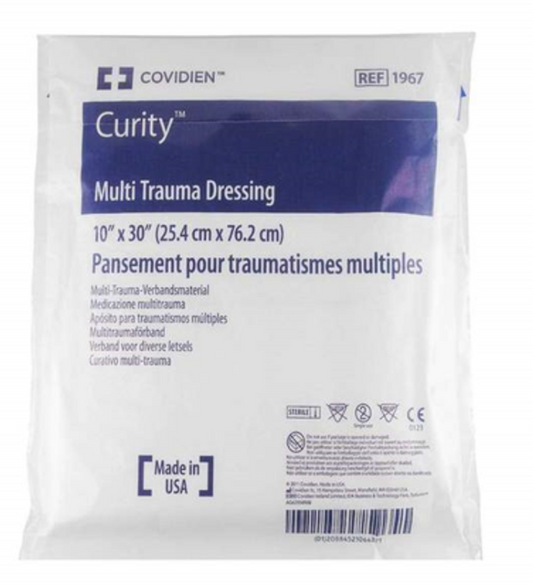 COVIDIEN TRAUMA DRESSING, 25.4 X 76.2 CM, NON-THERAPEAUTIC, NON STERILE, 1 PIECE/PACK 1967