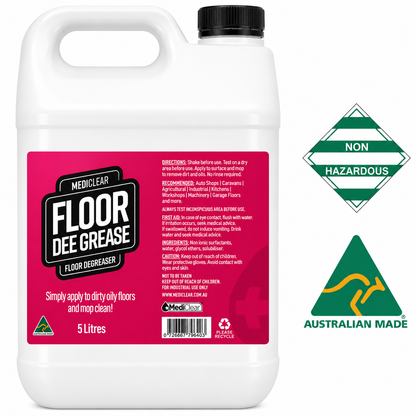 Mediclear Floor Dee Grease Heavy Duty Floor Degreaser - Eucalyptus (5L & 25L)
