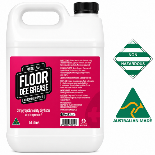 Mediclear Floor Dee Grease Heavy Duty Floor Degreaser - Eucalyptus (5L & 25L)