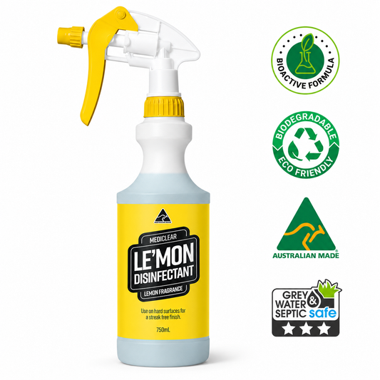 Mediclear Le'Mon Lemon Disinfectant Surface Sanitiser & Cleaner (750ml, 5L & 25L)