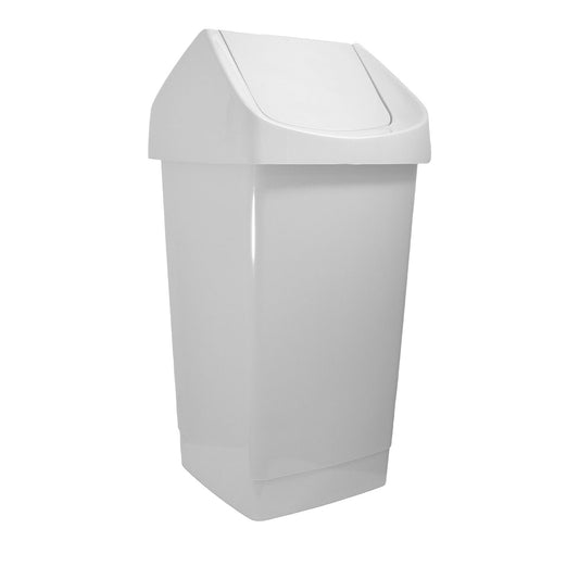 27L Swing Top Bin - White