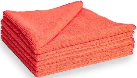 Heavy Duty Microfibre Cloth 40x40cm – Colour-Coded (Blue, Red & Yellow, Pack of 10)