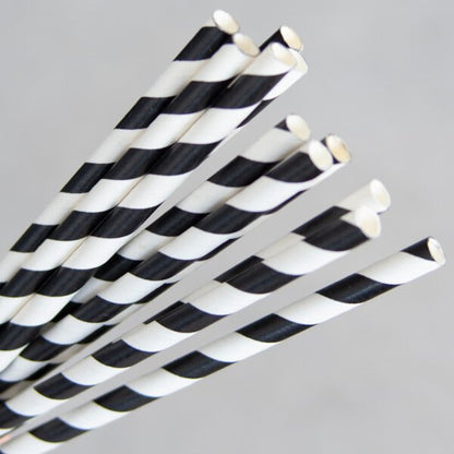 Future Friendly Premium Compostable Regular Striped Paper Straws