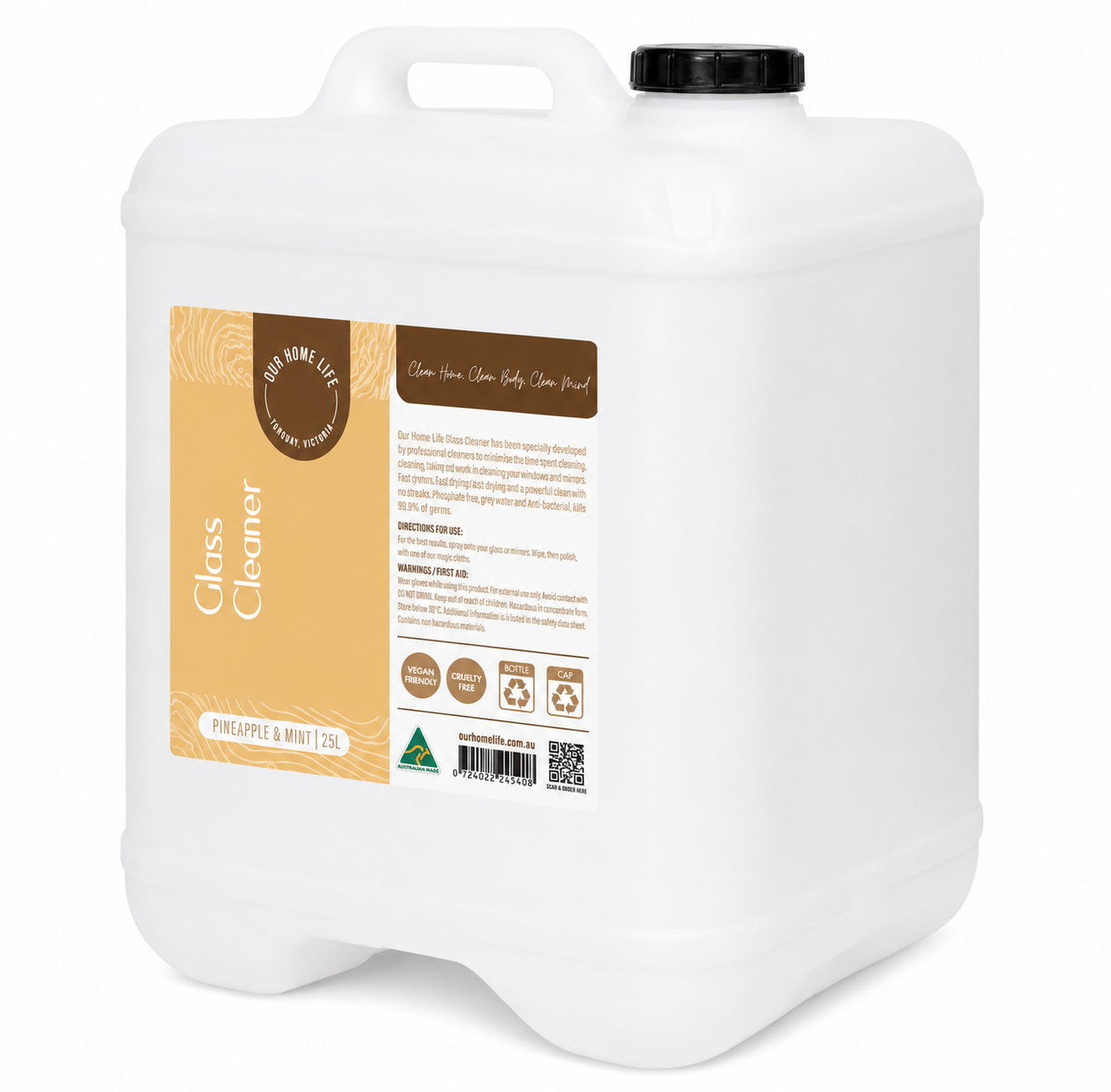 Our Home Life Glass Cleaner - Antibacterial Formula (500ml, 5L & 25L)