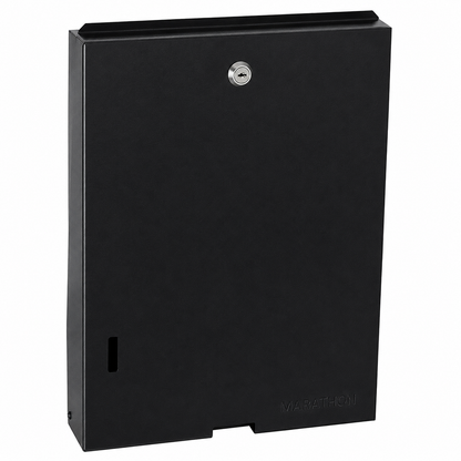 Ultraslim Interleaf Paper Towel Dispenser – Lockable Cold Rolled Steel (Black & White)