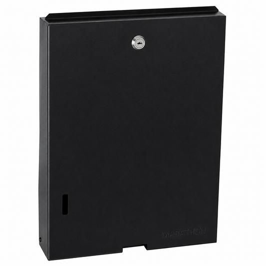 Ultraslim Interleaf Paper Towel Dispenser – Lockable Cold Rolled Steel (Black & White)