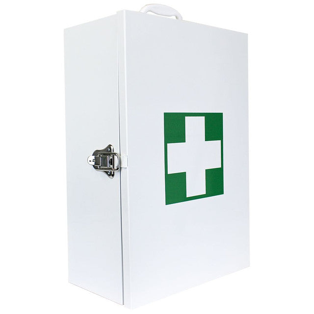 Welding & burn treatment kit - medium metal first aid cabinet  side opening (35 × 45  17 cm)