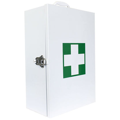 Welding & burn treatment kit - medium metal first aid cabinet  side opening (35 × 45  17 cm)