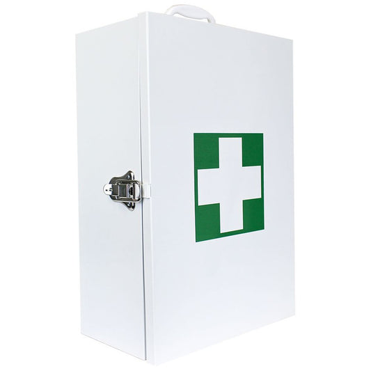Welding & burn treatment kit - medium metal first aid cabinet  side opening (35 × 45  17 cm)