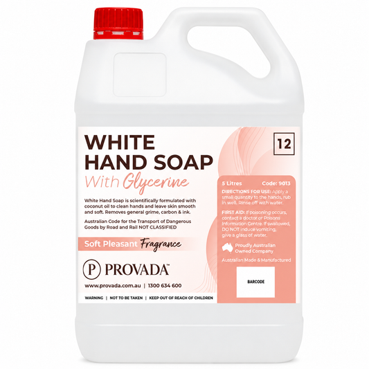 Provada Hand & Body Soap with Glycerine – White 5L (Bulk Dispenser Refill)