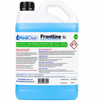 Mediclear Frontline x50 Concentrate - Hospital Grade Disinfectant (5L, 15L, 20L & 25L)