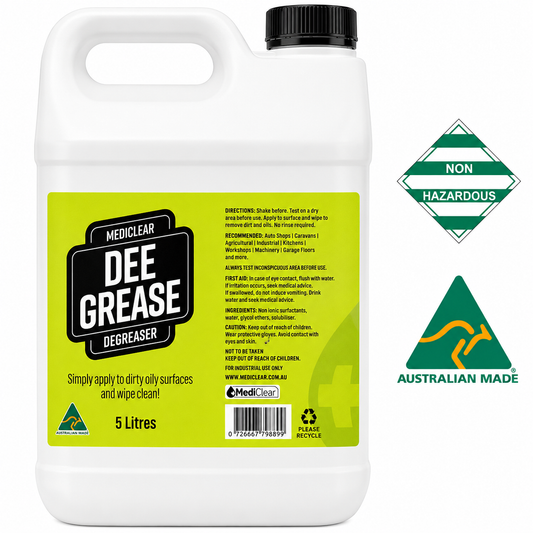 Mediclear Dee Grease Heavy Duty Degreaser - Non-Hazardous (750ml, 5L & 25L)