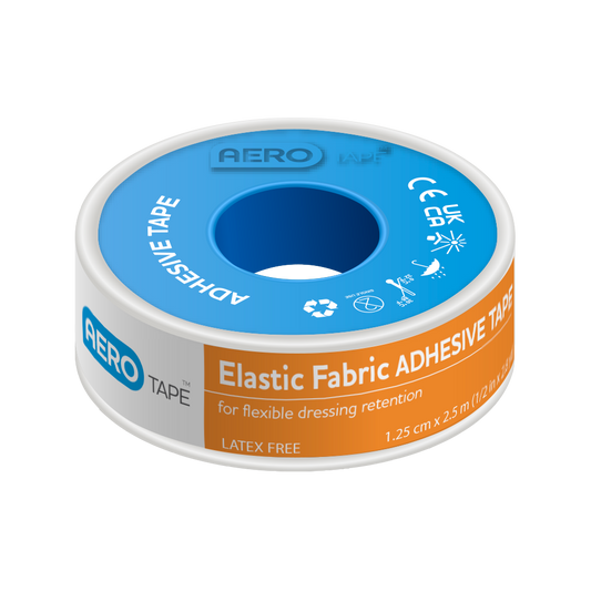 AEROTAPE ELASTIC FABRIC ADHESIVE TAPE 1.25CM X 2.5M ATE12