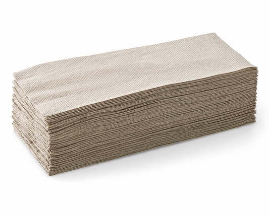 1-Ply 1/8 Fold Lunch Napkin - Natural (3000 Per Carton)