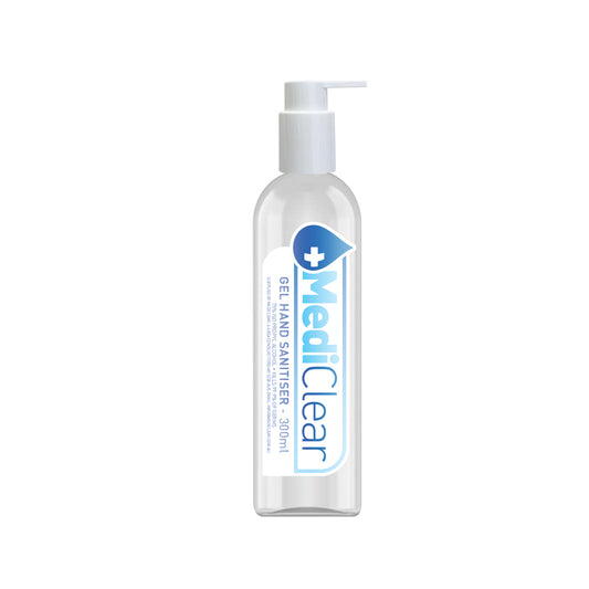 Mediclear Gel Hand Sanitiser - 75% IPA Alcohol-Based Gel (300ml & 5L)