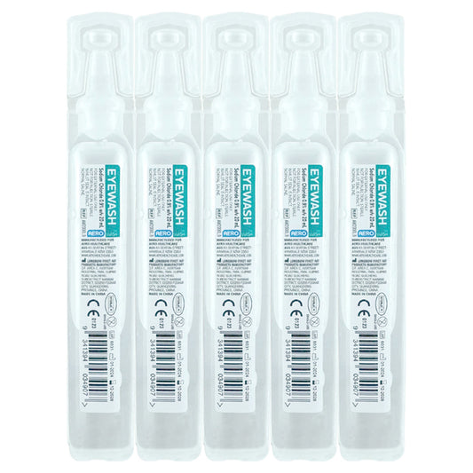 AEROWASH SODIUM CHLORIDE EYEWASH AMPULES 20ML - QTY 5