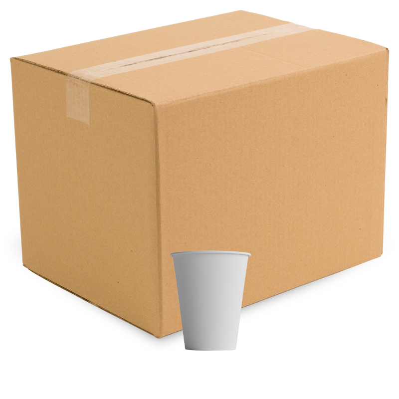 Single Wall Paper Cup Aqueous Lined (4oz - 16oz, Box of 1000)