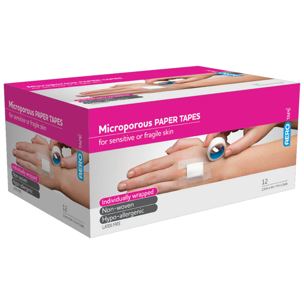 AEROTAPE WHITE TAPE 25MM X 5M - QTY 12