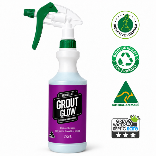 Mediclear Grout Glow Grout Cleaner & Mould Preventer - Coconut & Lime (750ml, 5L & 25L)