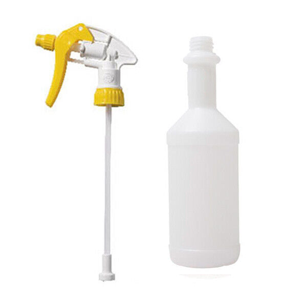 Chemspray Bottle and Spray Head - 750ml HDPE Bottle with Trigger Spray (Various Colours)