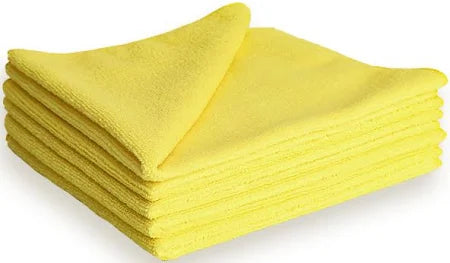 Heavy Duty Microfibre Cloth 40x40cm – Colour-Coded (Blue, Red & Yellow, Pack of 10)
