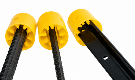 Maxisafe MultiCap Star Picket Cap - Hi-Vis Safety Cover for 12mm & 20mm Reo Bar (Bag of 100)