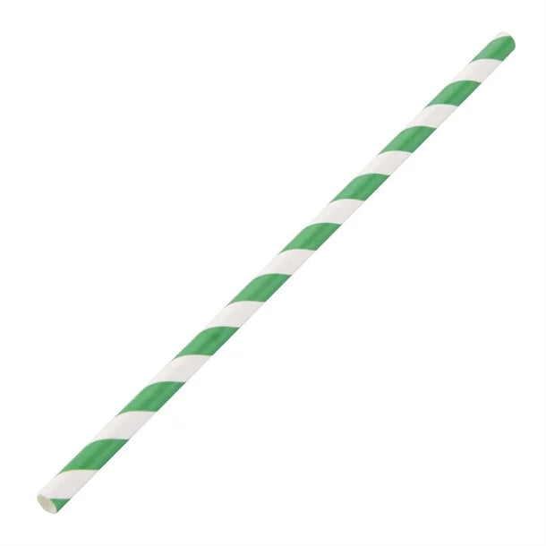 Future Friendly Premium Compostable Regular Striped Paper Straws